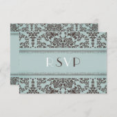 RSVP avec carte plat Mariage d'option alimentaire (Devant / Derrière)