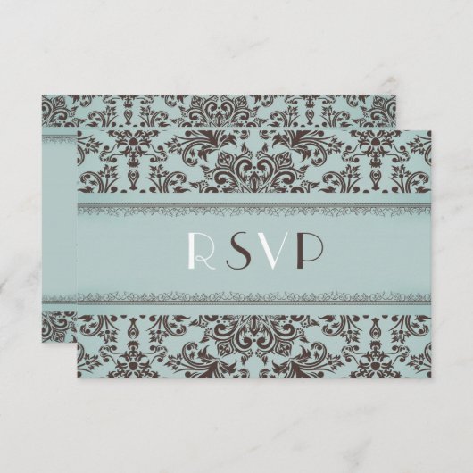 RSVP avec carte plat Mariage d'option alimentaire (Devant / Derrière)