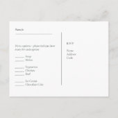 RSVP avec Modèle de menu Dentelle rustique Wisteri (Dos)