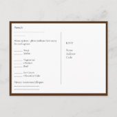 RSVP avec modèle de menu | Tournesols rustiques de (Dos)