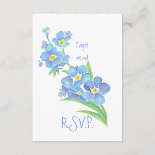 RSVP avec Oubliez-moi pas, Fleur aquarelle