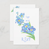 RSVP avec Oubliez-moi pas, Fleur aquarelle (Devant / Derrière)