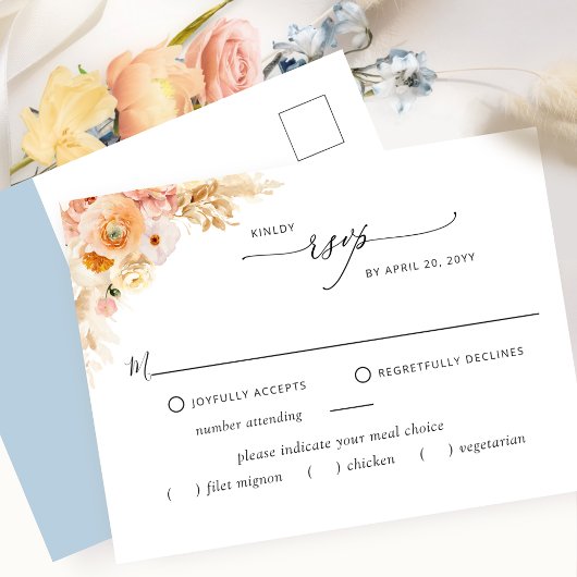 RSVP avec/sans Repas, Pêche et Carte postale bleue