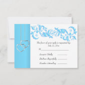RSVP Baby Blue Floral Swirl et blanc (Dos)