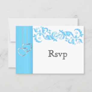RSVP Baby Blue Floral Swirl et blanc
