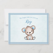 RSVP Baby shower mignon ours Brown (Devant)