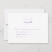 RSVP Baby shower mignonne fille ours pourpre (Dos)