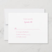 RSVP Baby shower mignonne ours fille (Dos)