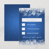 RSVP Baby shower nuit étincelle bleu (Devant / Derrière)