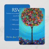 RSVP Bar Bat Mitzvah-reactiekaart Kaartje (Voorkant / Achterkant)