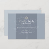 RSVP Bar Mitzvah Dusty Blue Tree of Life (Devant / Derrière)