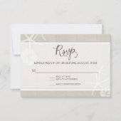 RSVP Beach Mariage Starfish Damask Bois Simple (Devant)