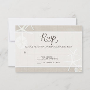 RSVP Beach Mariage Starfish Damask Bois Simple