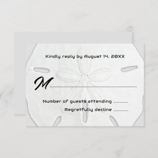 RSVP Beach Weddenschap met zwarte en witte zandban (Voorkant / Achterkant)