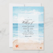 RSVP Beach Weddenschap waterverf Summer QR Code RS Kaart (Voorkant)