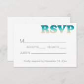 RSVP Beach Wedding Waterverf Ombre (Voorkant / Achterkant)