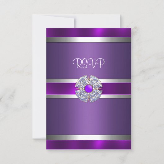 RSVP Bijoux violet argent Trim Anniversaire fête 3 (Devant)
