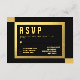 RSVP Black + Gold   MARIAGE