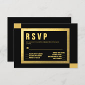 RSVP Black + Gold | MARIAGE (Devant / Derrière)