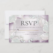 RSVP | Bleek Eggplant Pearl Shimmer Invitation Kaart (Voorkant)