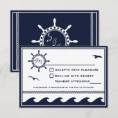 RSVP bleu et blanc marine (Devant / Derrière)