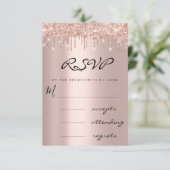 RSVP Bleu Navy Rose Drip Simly Mariage (Debout devant)