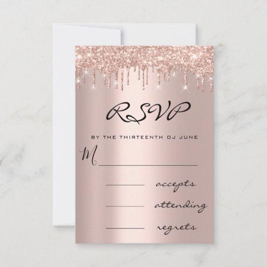 RSVP Bleu Rose Navy Drip Simly Mariage (Devant)