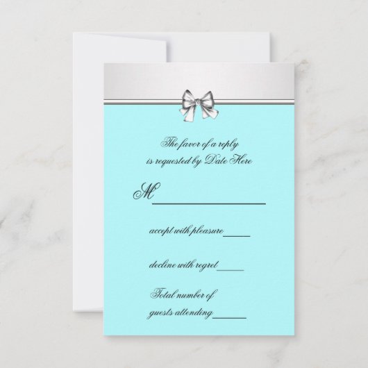 RSVP bleu turquoise (Dos)