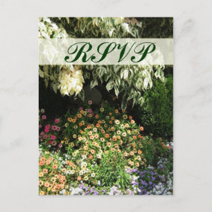 RSVP bloementuin Uitnodiging Briefkaart