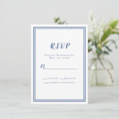 RSVP Blue White Simple Modern Minimalist (Staand voorkant)