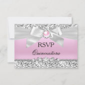 RSVP Blush Parties scintillant rose Pearl Bow Quin (Devant)