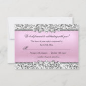 RSVP Blush Parties scintillant rose Pearl Bow Quin (Dos)