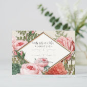 RSVP Blush Rose Or Romantique Jolie Fleurs roses (Debout devant)