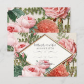 RSVP Blush Rose Or Romantique Jolie Fleurs roses (Devant / Derrière)