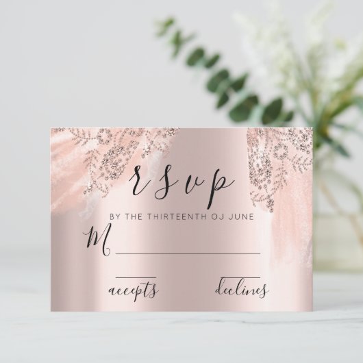 RSVP Blush Sweet 16th Robe Bridal Shower Rose (Debout devant)
