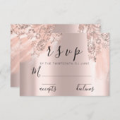 RSVP Blush Sweet 16th Robe Bridal Shower Rose (Devant / Derrière)