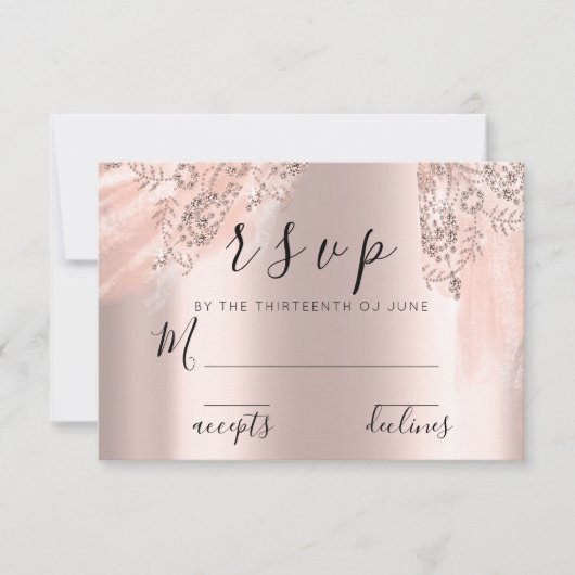 RSVP Blush Sweet 16th Robe de soirée Bridal Shower (Devant)