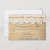 RSVP Boho Elegant Rustiek Land  Kant Hout (Voorkant)