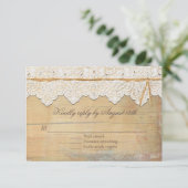 RSVP Boho Elegant Rustiek Land  Kant Hout (Staand voorkant)