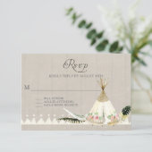 RSVP BOHO Plumes tribales Tee Pee Floral Rustic (Debout devant)