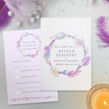 RSVP boho veer paarse tribal baby zegen