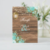 RSVP - Bois, Lanternes et Fleurs Turquoises (Debout devant)