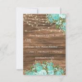 RSVP - Bois, Lanternes et Fleurs Turquoises (Dos)