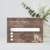 RSVP Bottes rustiques Cowboy Cowgirl Mariage flora (Debout devant)