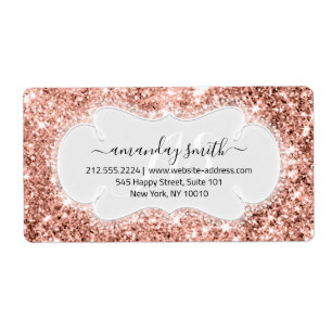RSVP Bridal Sweet Monogram Weddenschap Glitter Roo Etiket