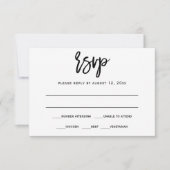 RSVP/Briefkaart antwoorden | Penseelkalligrafie (z Kaart (Voorkant)