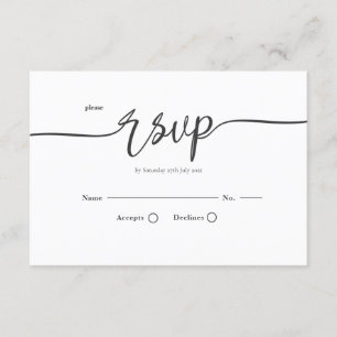 RSVP-Briefkaart - legant Kaart