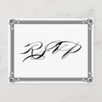 RSVP-briefkaart poster Stijl rood en zwart
