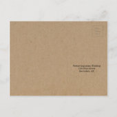 RSVP Briefkaart - Rustic Kraft (Achterkant)