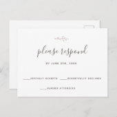 RSVP Briefkaart Simple Branch Wedding Response RSV (Voorkant / Achterkant)